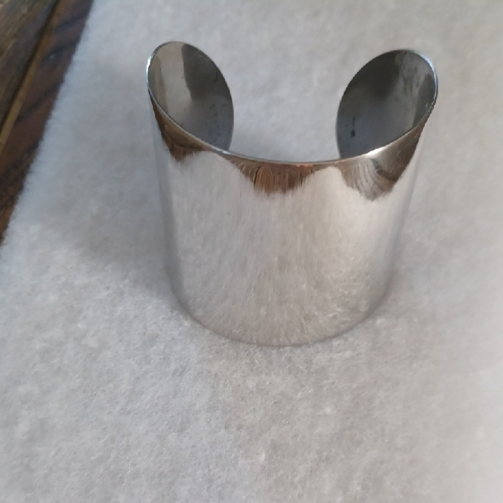 Michael Kors Polished Silver Open Cuff Bracelet